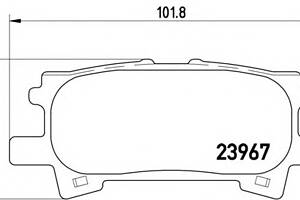 Гальмівні колодки для моделей: LEXUS (RX), TOYOTA (HARRIER, KLUGER)