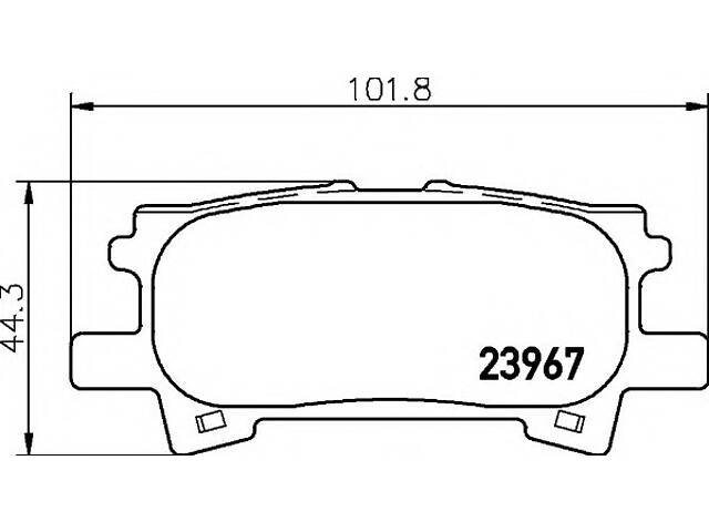 Гальмівні колодки для моделей: LEXUS (RX), TOYOTA (HARRIER, KLUGER)