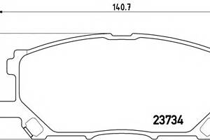 Тормозные колодки для моделей: LEXUS (RX), TOYOTA (HARRIER)