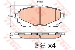 Колодки гальмівні для моделей:MAZDA (6,6)