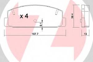 Тормозные колодки для моделей: MAZDA (626, 626,626,FAMILIA,323,PREMACY,6,6,6,6,6,6)