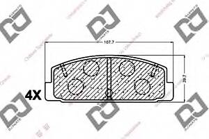 Тормозные колодки для моделей: MAZDA (RX, RX,RX,FAMILIA,FAMILIA,626,626,626,626,626,FAMILIA,323,626,616,PREMACY), TOYOT