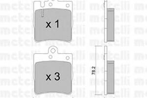 Колодки гальмівні для моделей: MERCEDES-BENZ (E-CLASS, C-CLASS, C-CLASS, C-CLASS, CLK, CLK, SLK, CLC-CLASS), SSANGYONG (CHAIR