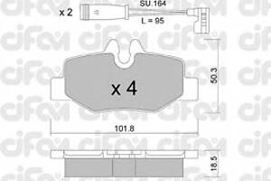 Гальмівні колодки для моделей: MERCEDES-BENZ (VIANO, VITO, VITO)