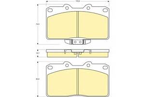 Гальмівні колодки для моделей: MITSUBISHI (3000-GT, GTO)