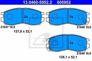 Тормозные колодки для моделей: MITSUBISHI (COLT, COLT,LANCER,SPACE-WAGON,ECLIPSE,GALANT,GALANT,GALANT,LANCER,ECLIPSE,GA