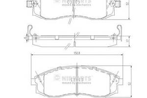 Тормозные колодки для моделей: MITSUBISHI (L-200), NISSAN (MAXIMA,MAXIMA,MAXIMA,CEFIRO,SKYLINE)