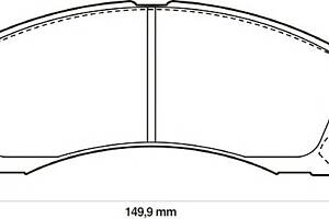 Тормозные колодки для моделей: MITSUBISHI (LANCER, SIGMA,PAJERO,GALANT,GALANT,ECLIPSE,LANCER,L-200,L-200,SIGMA,GALANT,G