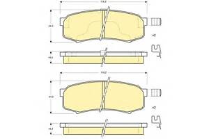 Тормозные колодки для моделей: MITSUBISHI (PAJERO), TOYOTA (LAND-CRUISER,LAND-CRUISER,LAND-CRUISER,LAND-CRUISER,LAND-C