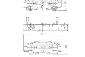 Колодки гальмівні для моделей:NISSAN (100-NX,SUNNY,PULSAR,SUNNY,SUNNY)