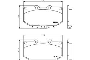 Тормозные колодки для моделей: NISSAN (300-ZX, 200-SX), SUBARU (IMPREZA,IMPREZA,IMPREZA,IMPREZA,IMPREZA)