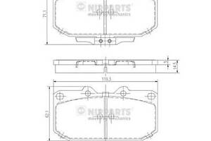 Тормозные колодки  для моделей: NISSAN (300-ZX)