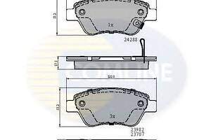 Тормозные колодки  для моделей: OPEL (CORSA, CORSA,ADAM), PEUGEOT (308), VAUXHALL (CORSA,CORSAVAN,ADAM)