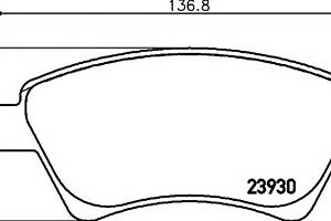 Гальмівні колодки для моделей: RENAULT (KANGOO, KANGOO, MEGANE, SCENIC, MEGANE, MEGANE, MEGANE, GRAND-SCENIC)