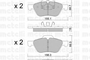 Тормозные колодки для моделей: RENAULT (LAGUNA, LAGUNA,LAGUNA,LAGUNA,LAGUNA,WIND)