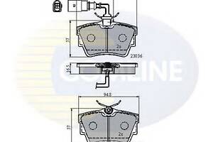 Колодки гальмівні для моделей: SEAT (ALHAMBRA), VOLKSWAGEN (TRANSPORTER, TRANSPORTER, TRANSPORTER)