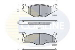 Колодки гальмівні для моделей: SEAT (CORDOBA, IBIZA), VOLKSWAGEN (JETTA, SANTA, SCIROCCO, PASSAT, PASSAT, POLO, GOLF, GOLF, G