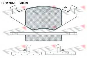 Колодки гальмівні для моделей: SEAT (CORDOBA, IBIZA, CORDOBA), VOLKSWAGEN (GOLF, JETTA, POLO)