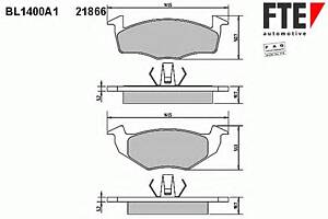 Гальмівні колодки для моделей: SEAT (CORDOBA, TOLEDO, IBIZA, CORDOBA), VOLKSWAGEN (GOLF, GOLF, POLO, VENTO)