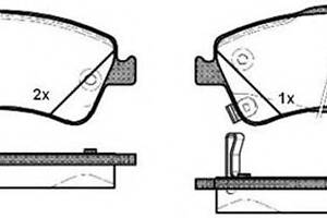 Колодки гальмові для моделей:SUBARU (FORESTER), TOYOTA (AURIS, AVENSIS, AVENSIS, VERSO, AURIS)