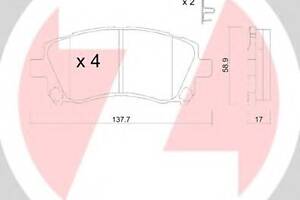 Колодки гальмівні для моделей: SUBARU (LEGACY, IMPREZA,IMPREZA,FORESTER,IMPREZA,LEGACY,LEGACY,LEGACY,OUTBACK,LEGACY,LEG