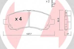 Колодки гальмові для моделей:SUBARU (LEGACY,IMPREZA,IMPREZA,IMPREZA,LEGACY,LEGACY,LEGACY,IMPREZA,IMPREZA)