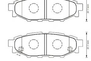 Тормозные колодки для моделей: SUBARU (OUTBACK, LEGACY,LEGACY,IMPREZA,IMPREZA,FORESTER,OUTBACK,LEGACY,LEGACY,IMPREZA)