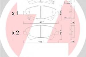 Тормозные колодки для моделей: TOYOTA (AURIS, AVENSIS,AVENSIS,VERSO)