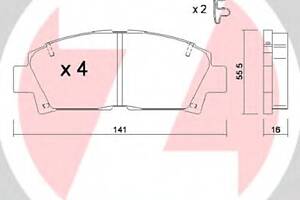 Тормозные колодки для моделей: TOYOTA (CARINA, CARINA,AVENSIS,AVENSIS,AVENSIS,MR)