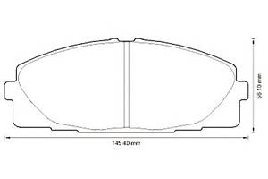 Гальмівні колодки для моделей: TOYOTA (HIACE, HIACE, HIACE)