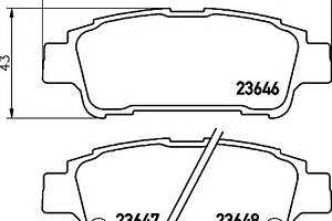 Гальмівні колодки для моделей: TOYOTA (PREVIA, AVENSIS, ALPHARD, ISIS, SIENNA, NOAH-VOXY)