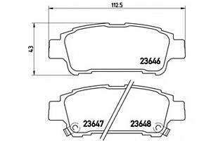 Тормозные колодки для моделей: TOYOTA (PREVIA, AVENSIS,ALPHARD,ISIS,SIENNA,NOAH-VOXY)