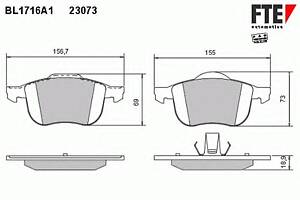 Тормозные колодки для моделей: VOLVO (S80, V70,S60,XC70)