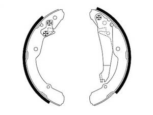 Гальмівні колодки (стоянкового гальма) на Caddy, G3, Jetta, Octavia, Polo, Praktik, Roomster