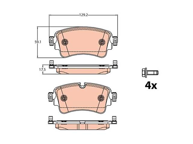 Тормозные колодки AUDI A7 (4KA) / AUDI A6 C8 (4A2) / AUDI Q5 (FYB, FYG) 2015- г.