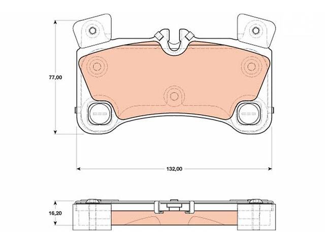 Тормозные колодки AUDI Q7 (4LB) / PORSCHE CAYENNE (9PA) 2002-2016 г.