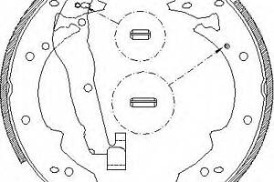 Тормозные колодки барабанные для моделей: ALFA ROMEO (33), PEUGEOT (204,304,305,305,305,305,405,405,405,405,204,204,20
