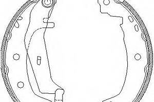 Тормозные колодки барабанные для моделей: ALFA ROMEO (33, 33,33,33), CITROËN (AX), RENAULT (RAPID,19,19)