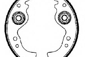 Колодки гальмові барабанні для моделей: AUTOBIANCHI (A), FIAT (CINQUECENTO,REGATA,REGATA,850,RITMO,RITMO,126,127,128)