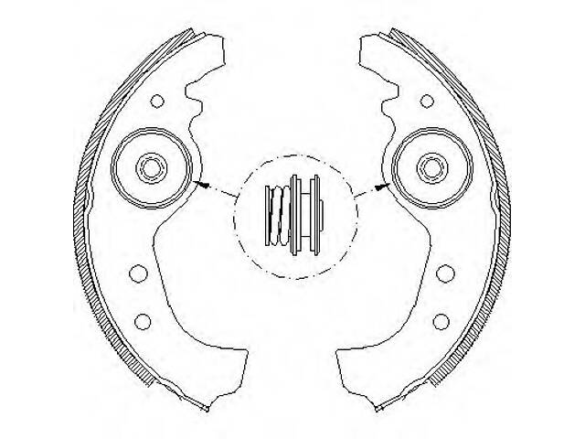 Тормозные колодки барабанные для моделей: AUTOBIANCHI (A, Y10), FIAT (CINQUECENTO,REGATA,REGATA,850,RITMO,RITMO,126,127