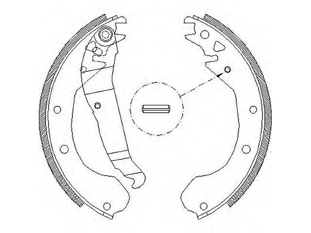 Колодки гальмові барабанні для моделей: BEDFORD (ASTRA, ASTRAMAX), DAEWOO (ESPERO, PRINCE), OPEL (COMBO, KADETT, COMMODO