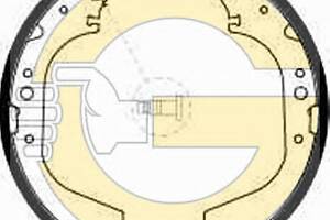 Колодки гальмові барабанні для моделей: FOTON (ALPHA, ALPHA, SEA), JINBEI (BRILLIANCE) (GRANSE, HAISE), TOYOTA (HIACE, H