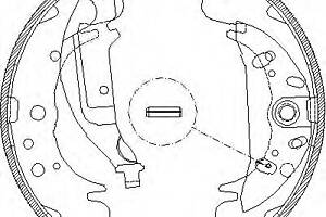 Тормозные колодки барабанные для моделей: HYUNDAI (TRAJET, SANTA-FE,TUCSON), KIA (CARNIVAL)