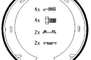 Колодки гальмові барабанні для моделей: MERCEDES-BENZ (A-CLASS, C-CLASS, C-CLASS, C-CLASS, CLK, CLK, SLK, A-CLASS, B-CLASS)