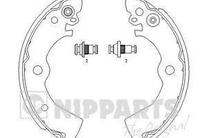 Колодки гальмові барабанні для моделей:NISSAN (100-NX,SUNNY,PULSAR,ALMERA,ALMERA,SUNNY), SSANGYONG (ISTANA,ISTANA)