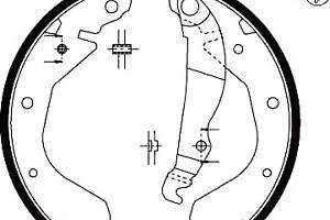 Тормозные колодки барабанные для моделей: OPEL (KADETT, KADETT,KADETT,KADETT,CORSA,CORSA,CORSA,KADETT), VAUXHALL (ASTRA