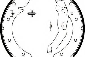 Тормозные колодки барабанные для моделей: PEUGEOT (405), RENAULT (ESPACE)