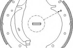 Тормозные колодки барабанные для моделей: PEUGEOT (405, 405,405,405), RENAULT (LAGUNA,MEGANE,ESPACE,MEGANE,SCENIC)