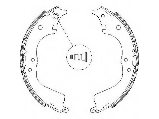Колодки гальмові барабанні для моделей: TOYOTA (HIACE, HILUX, HIACE, HIACE, HIACE, HIACE), VOLKSWAGEN (TARO)