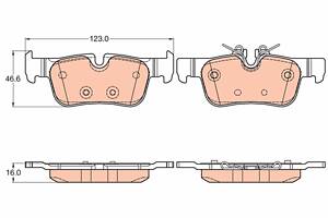 Тормозные колодки BMW 1 (F52) / BMW 2 (F45) / BMW X1 (F48) 2006-2021 г.